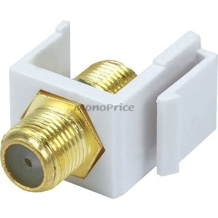UPC: 0844660065425 | Monoprice Modular F-Type Female Coupler Keystone Jack – White