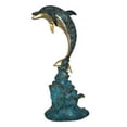 thumbnail image 2 of Single Dolphin On Wave Fountain Bronze Statue - Size: 48"L x 24"W x 53"H., 2 of 9