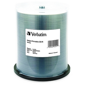 Verbatim CD-R 700MB 52X White Inkjet Printable - 100pk Spindle - image 2 of 2