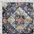 thumbnail image 4 of oneOone Rayon Blue Fabric Florals Craft Projects Decor Fabric Printed By The Yard 56 Inch Wide, 4 of 4