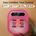 thumbnail image 6 of MaxKare Collapsible Foot Spa with Massager and Heat Bubbles Vibration 3 in 1, Foot Spa Massager, Pink, 6 of 10