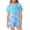 Light Blue, variant on Big Girls Fashion Printed Button Down Lapel Short Sleeved Top Shorts Pajamas Set For Kids Vêtements Pour Enfants Size 8-9T