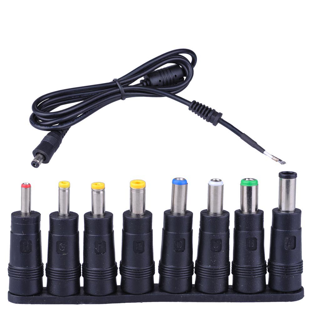 8x Power Plug Socket Connector Adapter Conversion w/ Universal Laptop