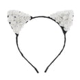 thumbnail image 4 of Paquete de 2 diademas de gato Colcomx Diadema de flores accesorios para El cabello blanco, 4 of 8
