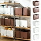 thumbnail image 1 of Caja de almacenamiento plegable • Organizador portátil de sobremesa • Caja de almacenamiento de plástico blanco • 3 tamaños • Para libros, ropa y juguetes, 1 of 4