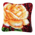 thumbnail image 1 of Kit de Alfombra con Gancho de Lengüeta de Flores, Bordado Artesanal, Punto de Cruz, Costura para Funda de Almohada Baoblaze Flower Latch Hook Kits, 1 of 8