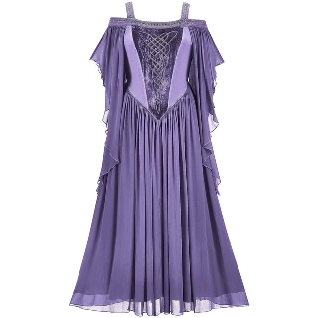FcBaudy Robe de Cour, Robes pour Femmes, Robes d'Été pour Femmes Costume Médiéval Rétro Renaissance Robe pour Femmes Robe de Cour