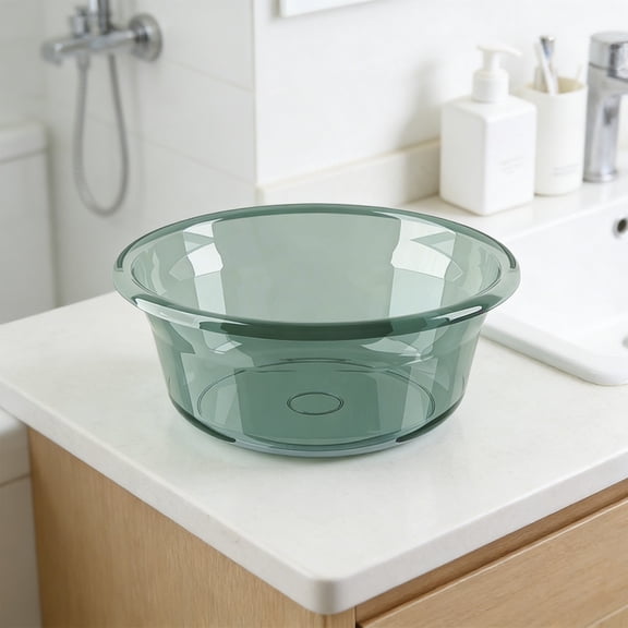 AOMXGD Large Thick Clear Plastic Wash Basin, Portable Household Sink for Dorm & Bathroom, Multifunctional Foot & Washing Basin