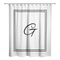 thumbnail image 2 of Creative Products Classic White Monogrammed Shower Curtain - G, 2 of 7