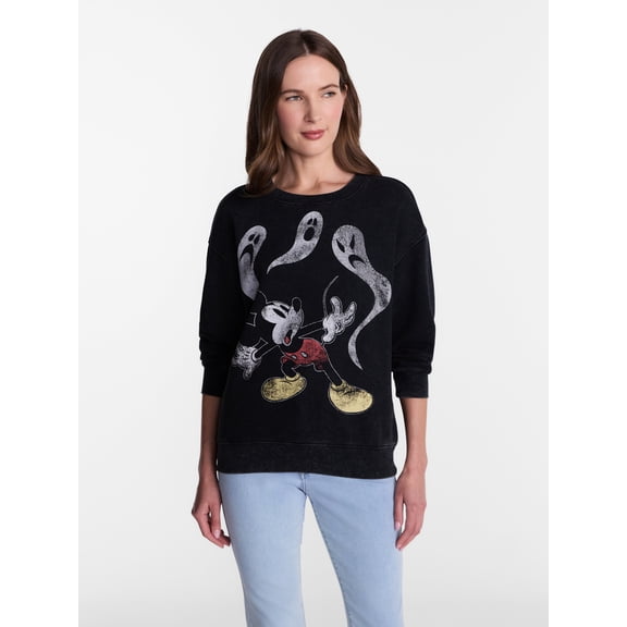 Disney Mickey Mouse Women's Halloween Sweatshirt, Sizes XXS-XXL
