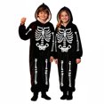 thumbnail image 3 of Krdevn Kids Skeleton Onesie Hooded Halloween Jumpsuit Pajamas Size:13-14 Years, 3 of 4