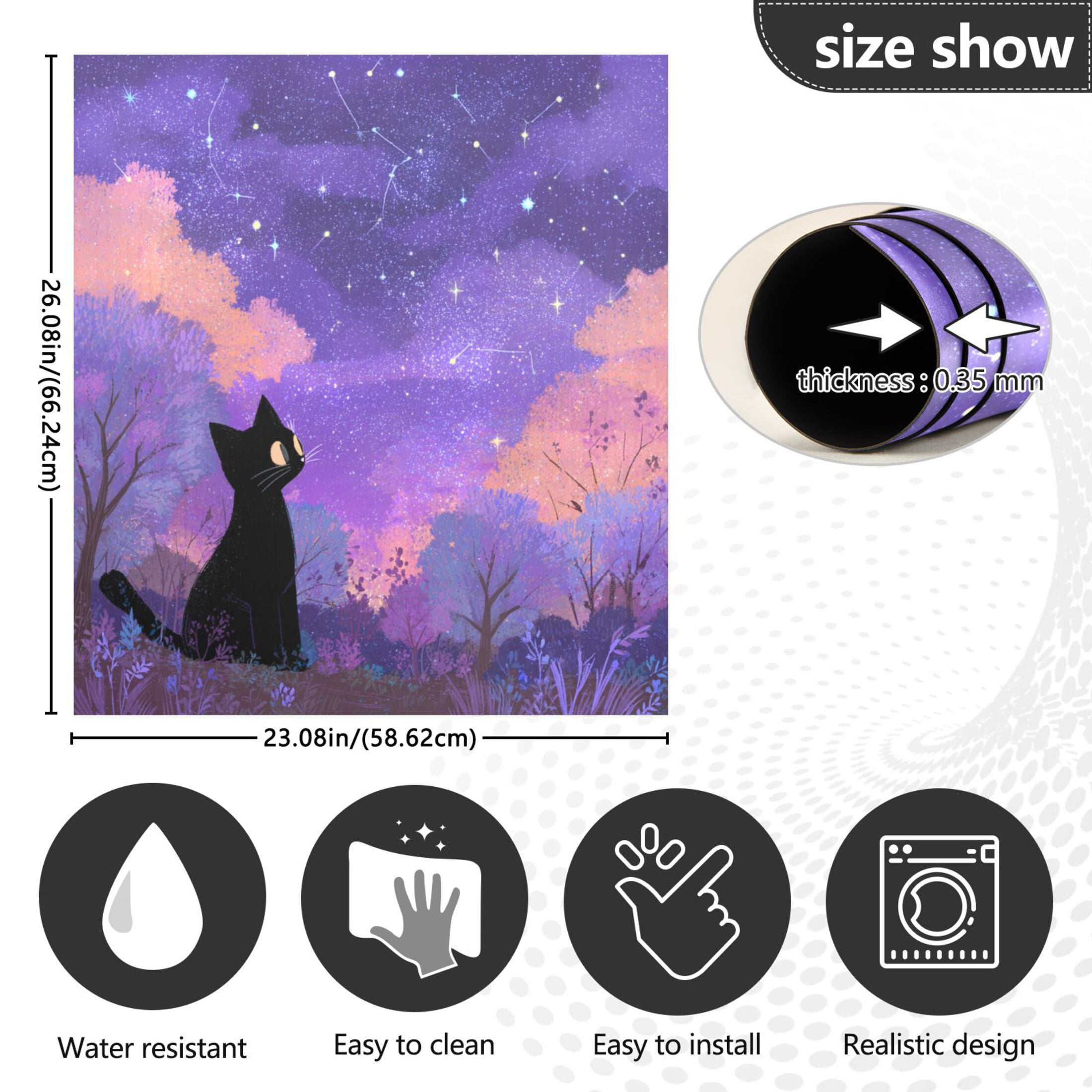 Dishwasher Sticker Magnetic Dishwasher Sticker Magnetic Decorative Sticker Refrigerator Sticker Dishwasher Decorative Stickers Black Cat Cute