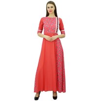 Phagun Rayon Designer Floor Length Kurti Dress Womens Ethnic Indian Tunic Long Flared Anarkali Kurta