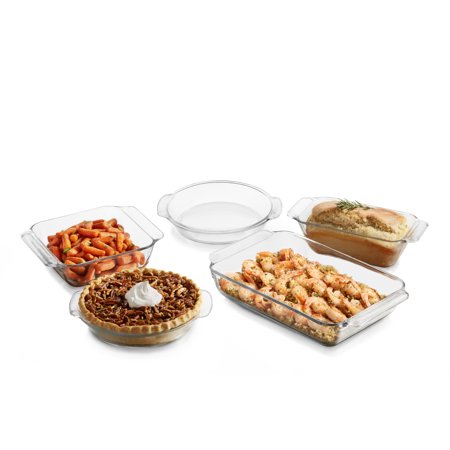 - Libbey Baker's Premium 5-Piece Glass Casserole Baking Dish Set
