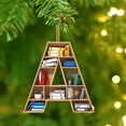 thumbnail image 4 of CuiLiyq Bookcase Hanging A to Z Letter Shaped Bookshelf Pendant, Christmas Tree Hanging Decorations, Acrylic Ornament Xmas Decor (Acrylic, Letter-A), 4 of 6