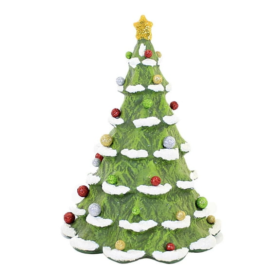 Christmas Oh Christmas Tree Paper Mache Gold Star Glittered Tj1316