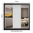 thumbnail image 3 of Ropero Closet Madesa Monaco 3 Puertas Corredizas 2 con Espejos Negro/Blanco, 3 of 5