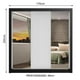 thumbnail image 3 of Ropero Closet Madesa Monaco 3 Puertas Corredizas 2 con Espejos Negro/Blanco, 3 of 5