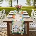 thumbnail image 4 of Table Runners 70 Inches Long Dress Scarves, Easter Farmhouse Coffee/Dining/Kitchen Table Decor, Holiday Table Runner, Spring Gnomes Bunny Butterfly Duck Floral Plaid 13x70 Inch, 4 of 9