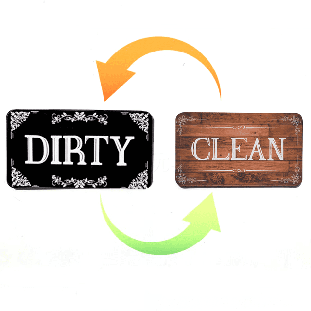 Clean Dirty Dishwasher Magnet, Reversible Dish Washer Sign, Double Sided Strong Kitchen Flip Indicator