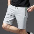 thumbnail image 5 of uikmnh Mens Shorts Men S Casual Sport Shorts with Solid Color Zip Pocket and Waist Tie Rope Classic Style Shorts Size:S, 5 of 6