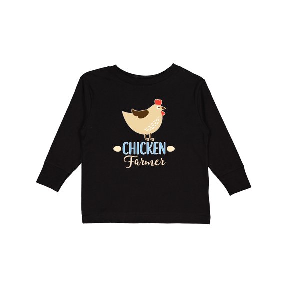 Inktastic Chicken Farmer Boys or Girls Long Sleeve Toddler T-Shirt