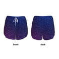 thumbnail image 3 of Balery Neon Glitter Pattern Women's Running Shorts with Liner 2 Pockets Elastic Workout Athletic Gym Yoga Shorts-Medium, 3 of 7