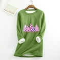 thumbnail image 1 of Meihcang Chandails en Molleton pour Femmes Grande Taille Graphique Arbre de Noël Col Rond Chandail d'Hiver Chaud Doublé Sherpa, 1 of 4