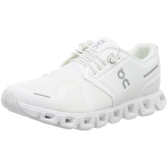 Zapatillas On Cloud 5 para mujer, todas blancas, talla 6.5 M EE. UU.