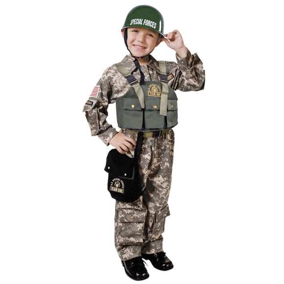 Disfraz de soldado del ejército de Dress-Up-America para niños grandes (12 a 14 años)