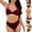 Black, variant on JSGEK Women's Bikini Set Padded Cups One Shoulder Modest Fit Perfect For Beach And Pool Use Premium Premium Black L