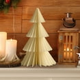 thumbnail image 5 of Handmade Festive Holiday Desktop Ornament Pleated Paper Tree For Seasonal Home Tabletop Display And Party, 5 of 5