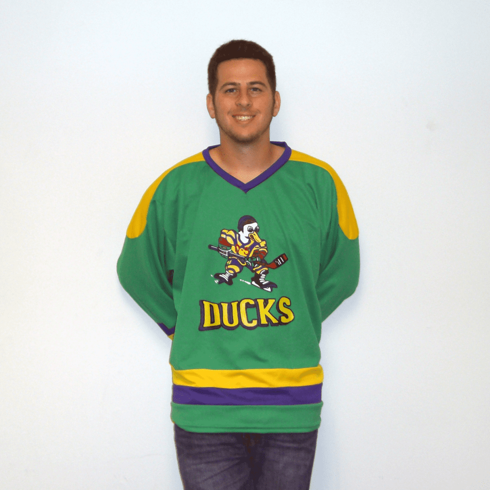 Mighty Ducks Movie Ice Hockey Jersey Green