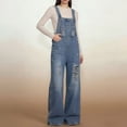 thumbnail image 6 of Stamzod Denim Jumpsuits for Women Casual Sleeveless Loose Baggy Overalls Jeans Pants Jumpers with Pockets Trendy 2026 Dark Blue XL, 6 of 9