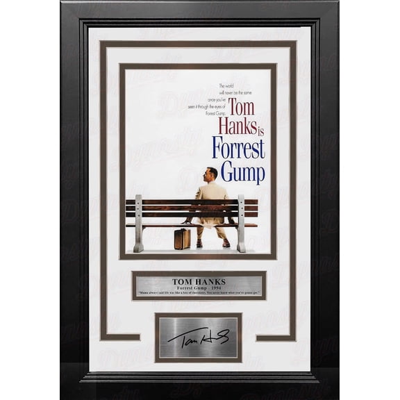 Forrest Gump Tom Hanks Framed Movie Photo with Engraved Autograph