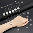 thumbnail image 3 of DIY Blank Dome Link Bracelet Making Kit Including 304 Stainless Steel Bracelet Making Half Round Glass Cabochons Stainless Steel Color 24Pcs/box, 3 of 6