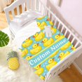thumbnail image 2 of Personalized Cartoon Yellow Duck Baby Blankets with Name, Lightweight for All Seasons, Custom Baby Blanket As Festival Gifts Collection- Sofa, Living Room, Vacation House 40"x50" for Kids/Children, 2 of 6