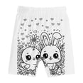 thumbnail image 5 of Toddler Boys Casual Outfit Sets Spring Summer Diy Easter Bunny Print Crew Neck Short Sleeve Shirt Tops And Shorts Daily-Wear,White,2-3 Years, 5 of 7