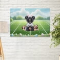 thumbnail image 2 of Happy Easter Hello Spring Chinese Crested Playing Football Horizontal Matte Canvas Poster Dog Lover Wall Art Home Decor - 13003, 2 of 5