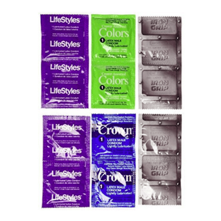 Condomania Snug Fit Condoms Sampler Pack 12 pack - Smaller Condoms Including: Lifestyles Snugger Fit & Small Size Condoms From Crown, Iron Grip, Caution (Best Snug Fit Condoms)