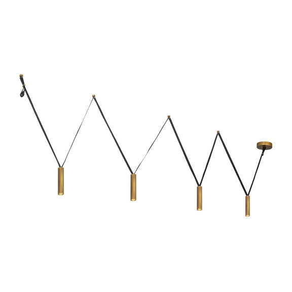 Kuzco Lighting Lp90404 Mason 9" Wide Linear Pendant - Brass