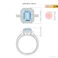 thumbnail image 4 of ANGARA Natural 3 ct Aquamarine Engagement Ring with Diamond Halo in 14K White Gold for Women (Size-10x8mm) | March Birthstone, Anniversary, Jewelry Gift for Women | Natural Aquamarine Ring, 4 of 9