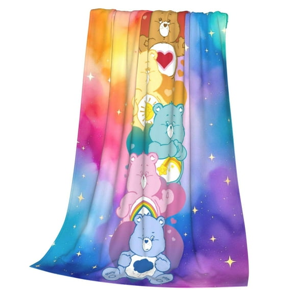 Care Bears Throw Blanket Cozy Plush Lightweight Warm Fuzzy Flannel Blanket Air Conditioning Blanket for Couch Sofa Bed Home Decor Gift 50x40