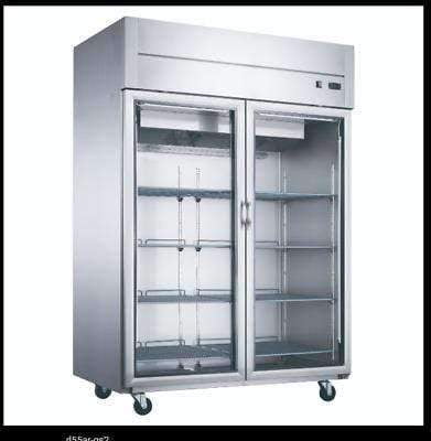 Dukers - D55AR Commercial 2-Door Top Mount Refrigerator in Stainless Steel