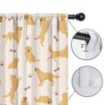 thumbnail image 4 of Blackout Kids Curtains,Golden Retriever with Bones and Paws Childrens Insulated Curtains Set Of 2,Bedroom Essentials,Toddler Room Decor 42x54in(106x137cm), 4 of 4