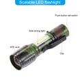 thumbnail image 4 of Unique Bargains Scalable LED Flashlight, 3 Mode High Lumens LED Flashlight White Light Torch USB Rechargeable, Camouflage Green, 4 of 6