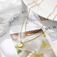 thumbnail image 3 of SMILEST Initial Necklaces for Women Double Side Engraved Hammered Coin Layered Initial Necklaces for Women, 3 of 5