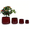 Red, variant on mdj pottery Set of 4 White Ceramic Brushed Texture Planters with Drainage Holes, 6 to 14 inch Indoor Outdoor Pots for Orchids, Succulents and Cacti