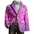 thumbnail image 5 of oqasdz Blazer for Men Glam Festive Corduroy Sequin Print Jacket for Nights and Comfort Loose Fit Sport Coat Party Evening Wedding Prom, 5 of 5