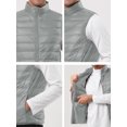 thumbnail image 5 of Lars Amadeus Chaleco acolchado acolchado sin mangas con cremallera, ligero, para hombre, de invierno gris S, 5 of 5